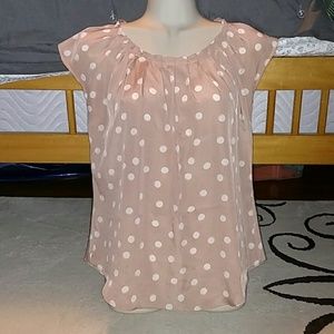 LC Lauren Conrad polka dot top